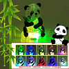 3D Crystal Puzzle Panda Gifts, juguetes de escritorio con ba