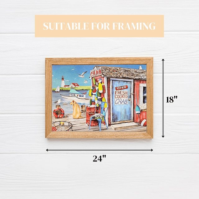 Heritage Puzzle Crab Shack Rompecabezas de 550 piezas con te