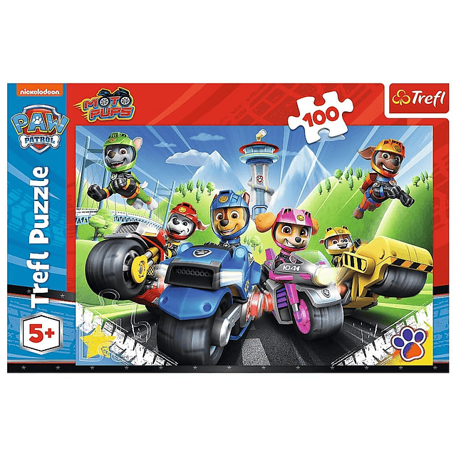 16430 Patrulla Canina en Motos Puzzle de 100 Piezas para Niñ