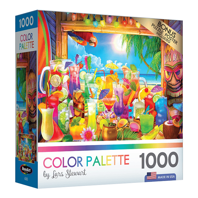 Paleta de colores Tiki Bar Paradise Rompecabezas de 1000 pie