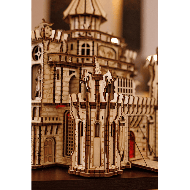 Dragon Castle Rompecabezas 3D de madera móviles para adultos