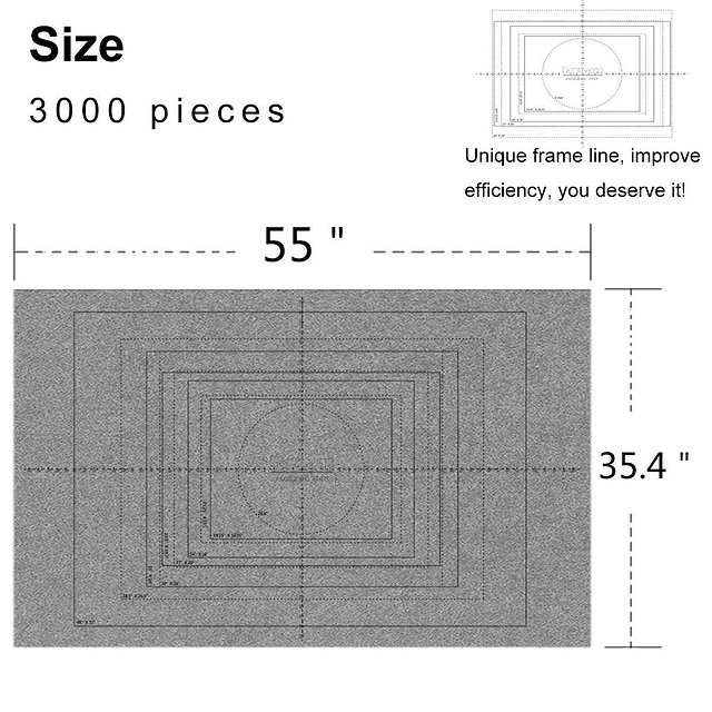 Alfombrilla enrollable para rompecabezas, 3000 piezas, table