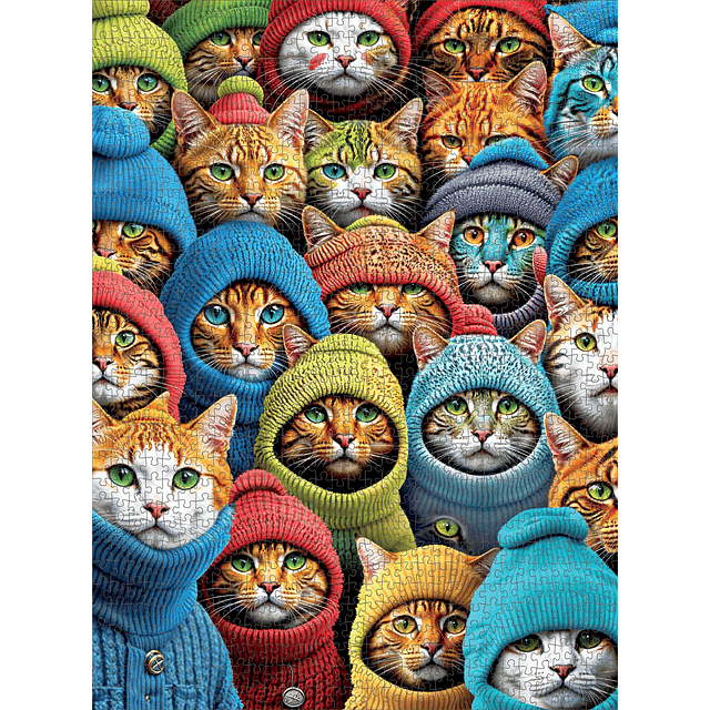 Whiskered World: A Kitty Kaleidoscope Rompecabezas de 1000 p