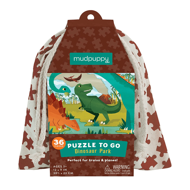 Dinosaur Park Puzzle To Go, 36 piezas, 12"x9" Ideal para niñ