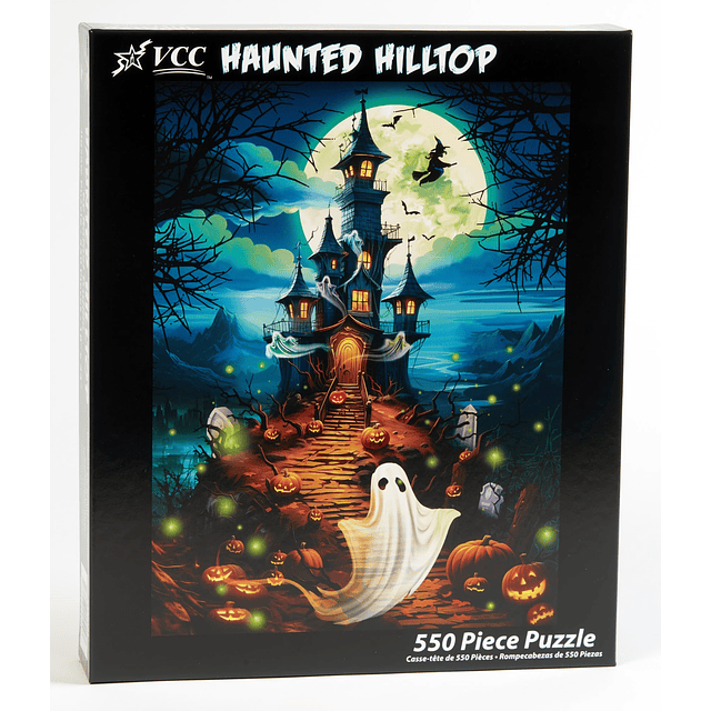 Rompecabezas de Halloween Haunted Hilltop de 550 piezas de 2