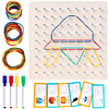 Geotablero de madera, juguete educativo gráfico Montessori,