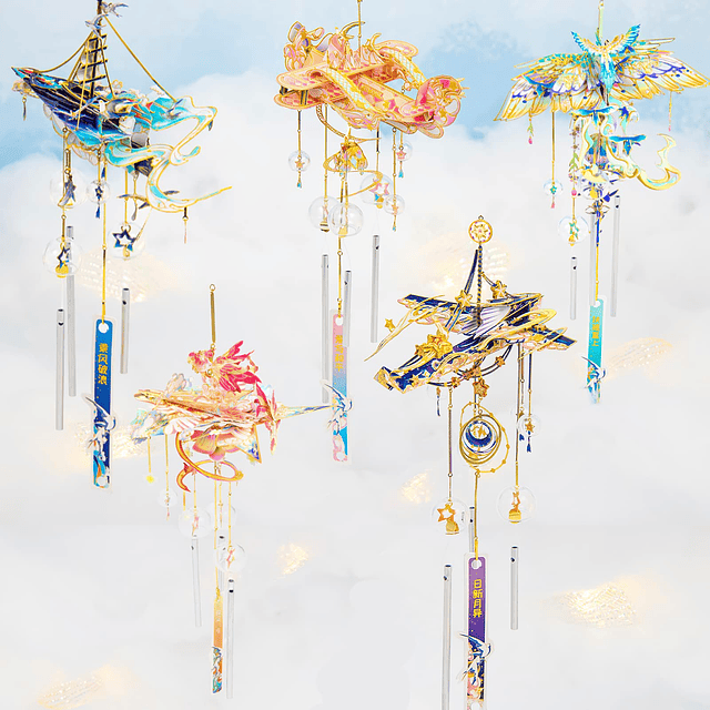 3D Metal Puzzles Windbell Wind Chime D Modelo Kits de constr