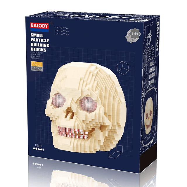 Rompecabezas 3D de calavera brillante Kit de modelo LED de 1