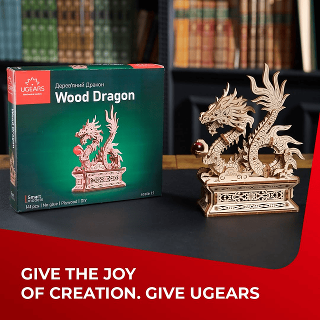 Wood Dragon Puzzle 3D Kits de construcción de modelos para a