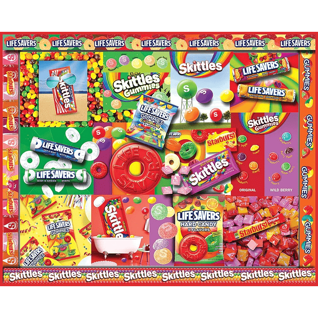 Puzzles Fruity Candy Rompecabezas de 1000 piezas, divertidos