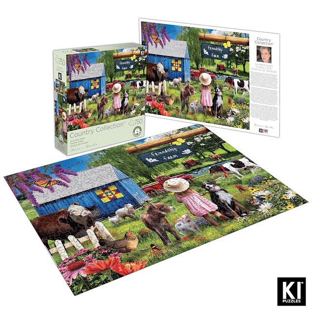 750 Puzzle para adultos Karen Burke Summer Farm 27x20 Countr