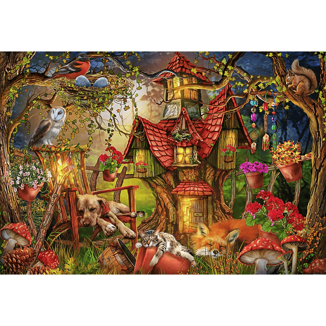 Magical Forest Jigsaw Puzzle de 100 piezas, piezas grandes,