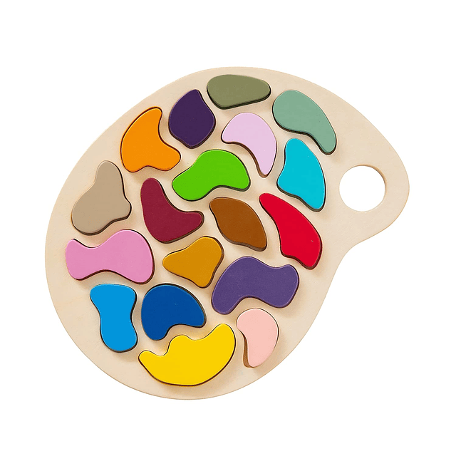 Artist Palette Puzzle Rompecabezas de madera para niños de 3