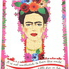 Rompecabezas y póster con cita de retrato de Frida Kahlo de