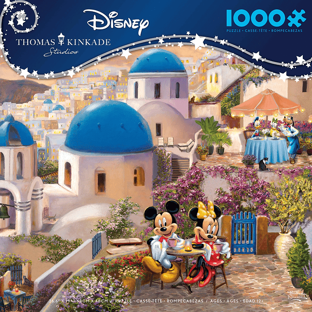 Disney Thomas Kinkade Mickey y Minnie en Grecia Puzzle de 10