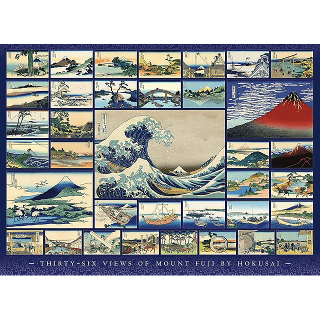 Rompecabezas de 1000 piezas de Cobble Hill Hokusai Póster de