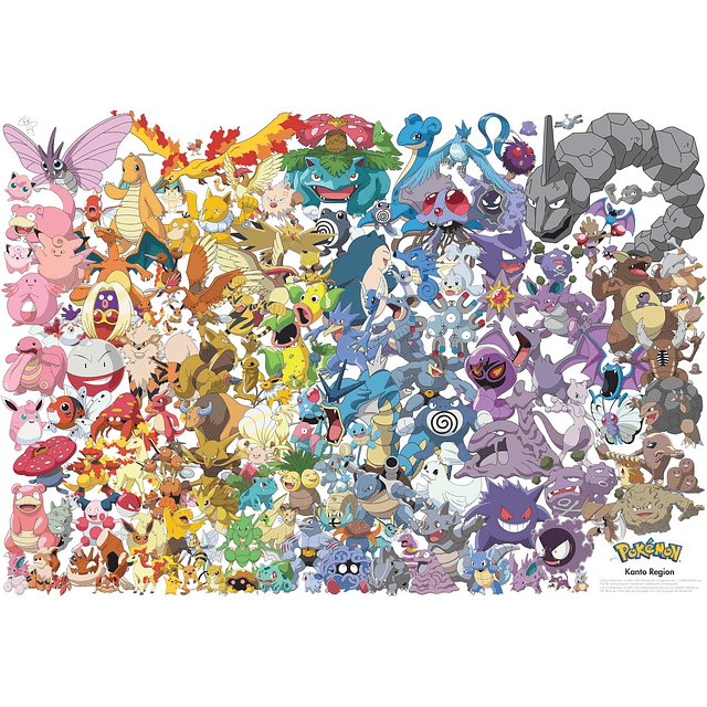 Pokémon Kanto Rompecabezas de 151-1500 piezas para adultos R