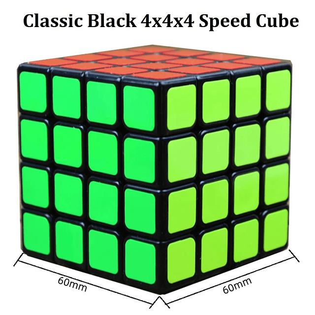 4x4 Speed ​​Cube, 4x4 Cube Puzzle Negro