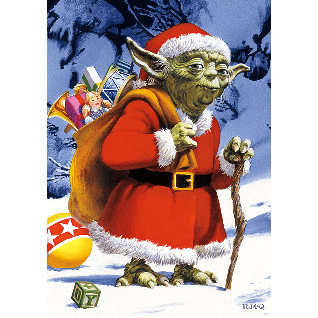 Star Wars Holiday Yoda Rompecabezas de 300 piezas grandes, d