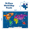 World Map Puzzle Rompecabezas de 96 piezas, juguete educativ