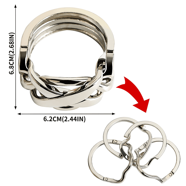 Kit de rompecabezas de acertijos de metal 3 piezas de aleaci