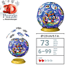 Puzzle 3D 11561 Puzzle Ball Personajes Disney 72 Piezas Puzz