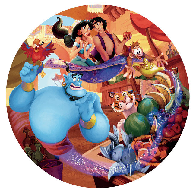 Disney Round Aladdin Round Rompecabezas de 300 piezas