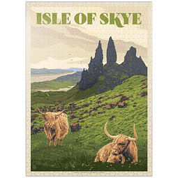 MyPuzzle Escocia: Isla de Skye, póster vintage Rompecabezas