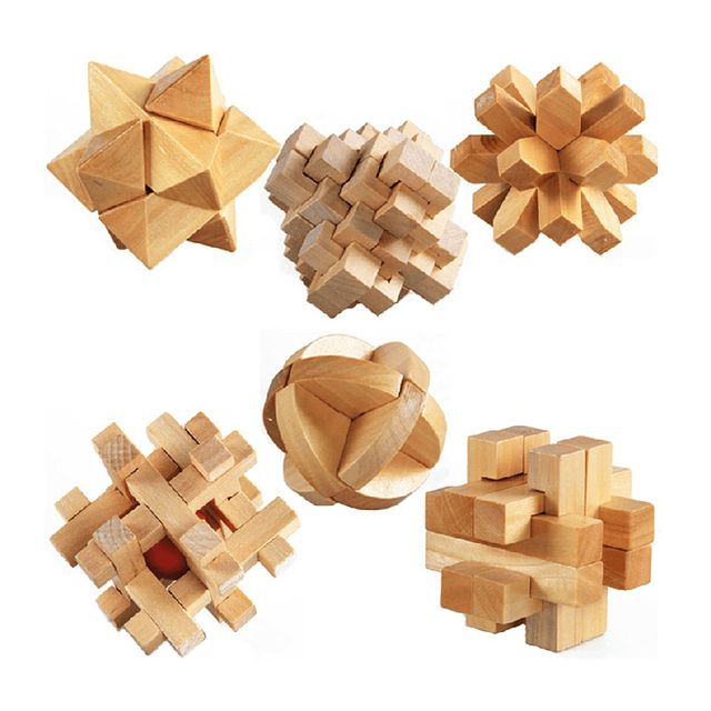 Rompecabezas de cubo de madera 3D