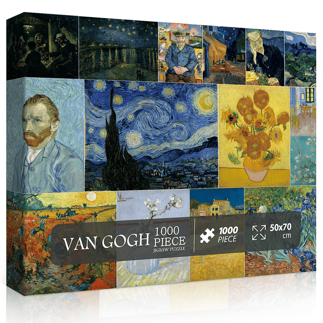 Rompecabezas de Van Gogh de 1000 piezas para adultos, rompec