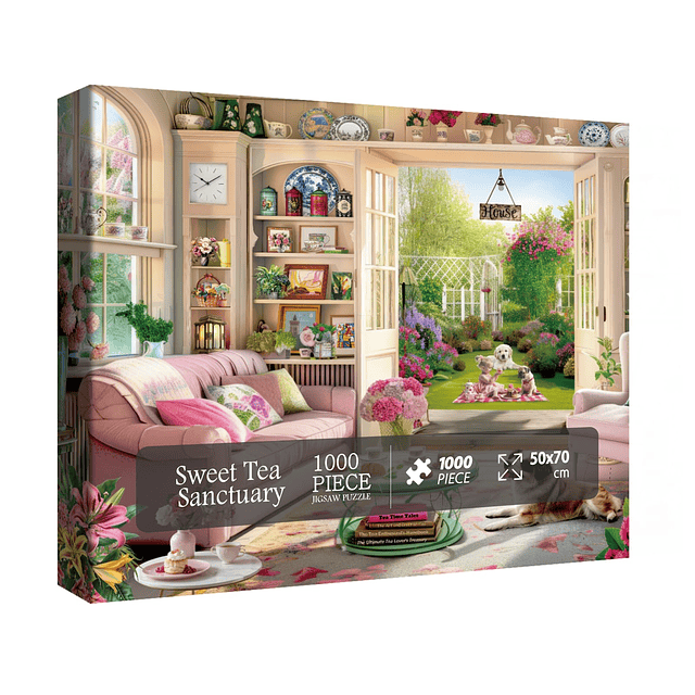 Tea Time Cabin Puzzle 1000 Piezas para Adultos, Libro Cozyti