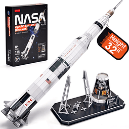 NASA Apollo Saturn V Rompecabezas 3D para adultos, niños, ju