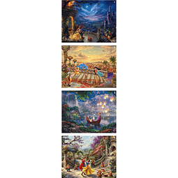 Multipack 4 en 1 Disney Thomas Kinkade (4) rompecabezas de 5