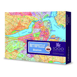 GeoToys Metropuzzle, rompecabezas de Boston de 1000 piezas,