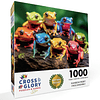 Rainbow Ribbit: Conjunto de ranas Rompecabezas de 1000 pieza