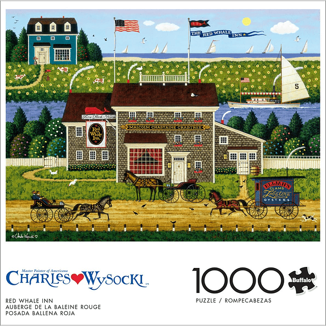 Charles Wysocki Red Whale Inn Rompecabezas de 1000 piezas pa