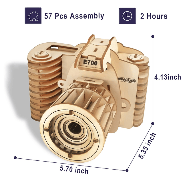 CYAZOO Rompecabezas de madera 3D para adultos, kit de modelo