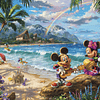 Thomas Kinkade Disney Mickey y Minnie en Hawaii Rompecabezas