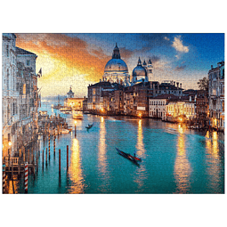 MyPuzzle Gran Canal con Góndola al Atardecer Venecia Italia