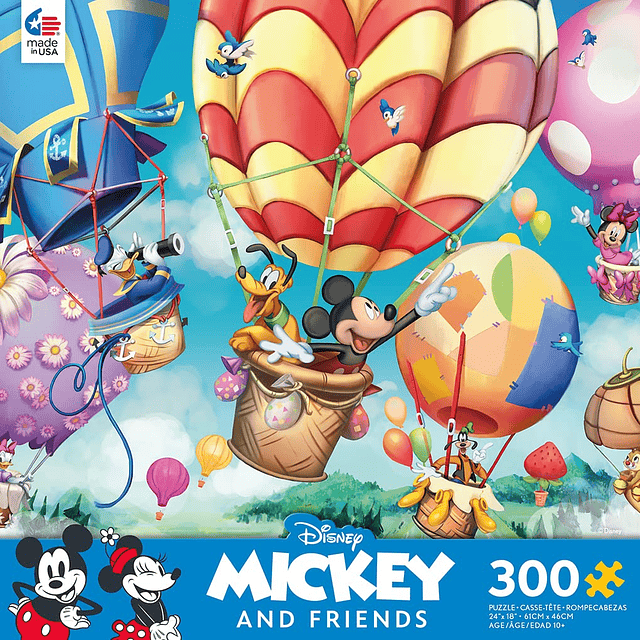 Disney Globo aerostático de Mickey Rompecabezas de 300 pieza