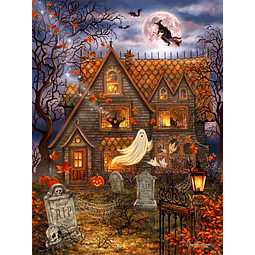 Halloween Haunted House Rompecabezas de 1000 piezas para adu