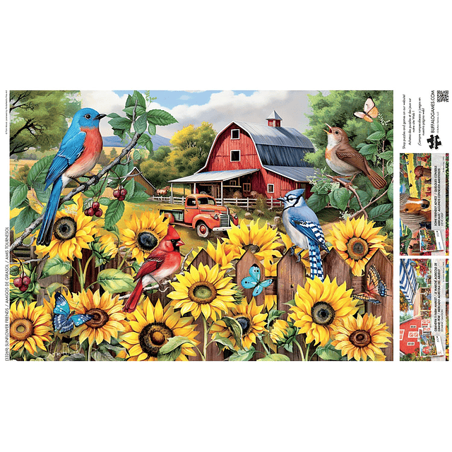 – Tom Wood – Amigos del girasol – Rompecabezas de 500 piezas