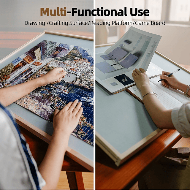 Tablero de rompecabezas 2 en 1 inclinable y giratorio para r