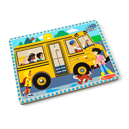 The Wheels on the Bus Sound Puzzle Rompecabezas de autobús e