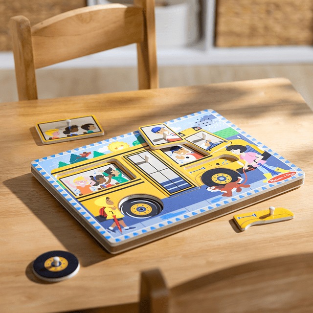 The Wheels on the Bus Sound Puzzle Rompecabezas de autobús e