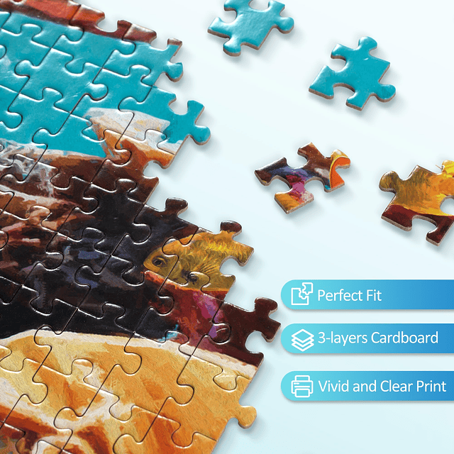 Takfot Puzzles para adultos 1000 piezas – Ocean Beach Sea Tu