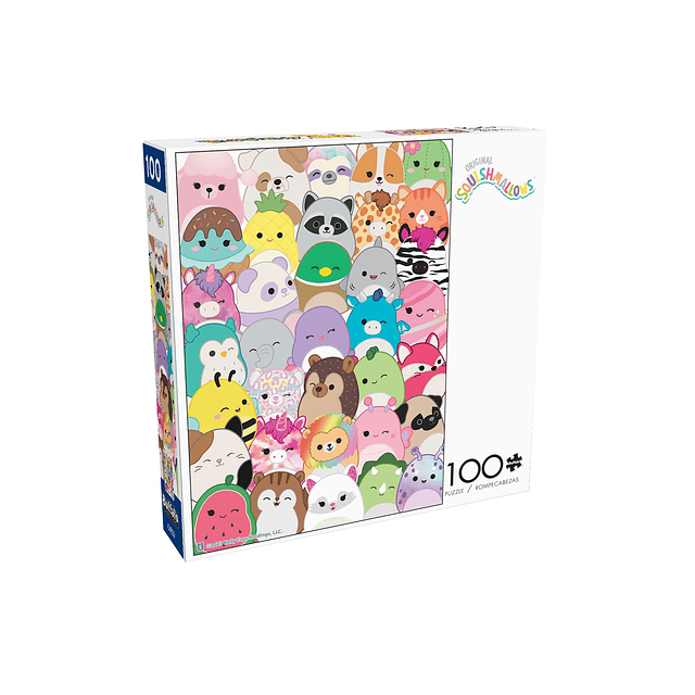 Squishmallow Buddies Rompecabezas de 100 piezas para familia