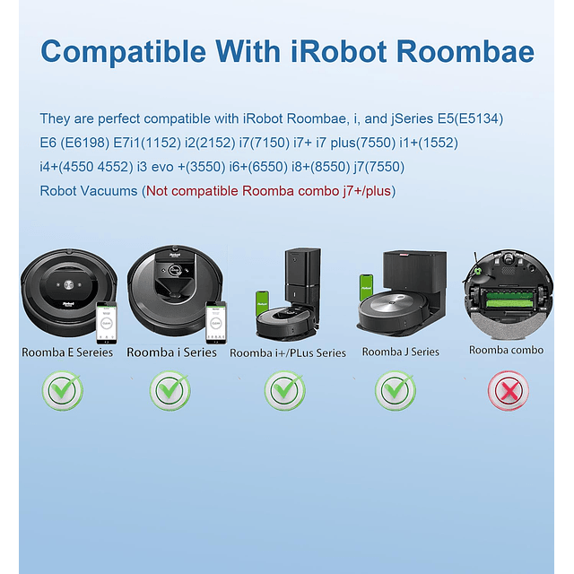 Paquete de 19 piezas de repuesto para iRobot Roomba e5 e6 i1