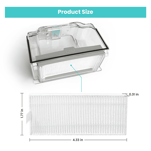 4 Uds accesorios de repuesto de filtro Hepa aspiradora Robot