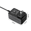 JZMQER Adaptador CA/CC de 2 clavijas de 12,6 V 1 A compatibl